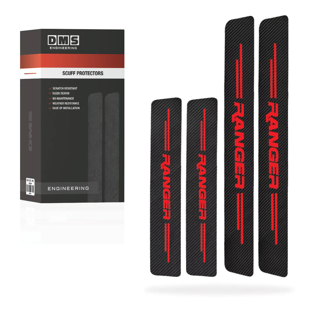 Ford Ranger Door Sill Anti-Scratch Scuff Protectors Complete Set - Image 3