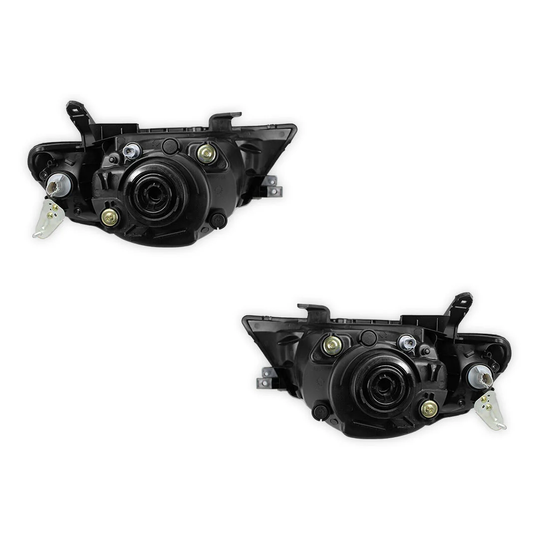 Mitsubishi Triton MN (2009 - 2015) Black Headlights LH + RH - Image 3