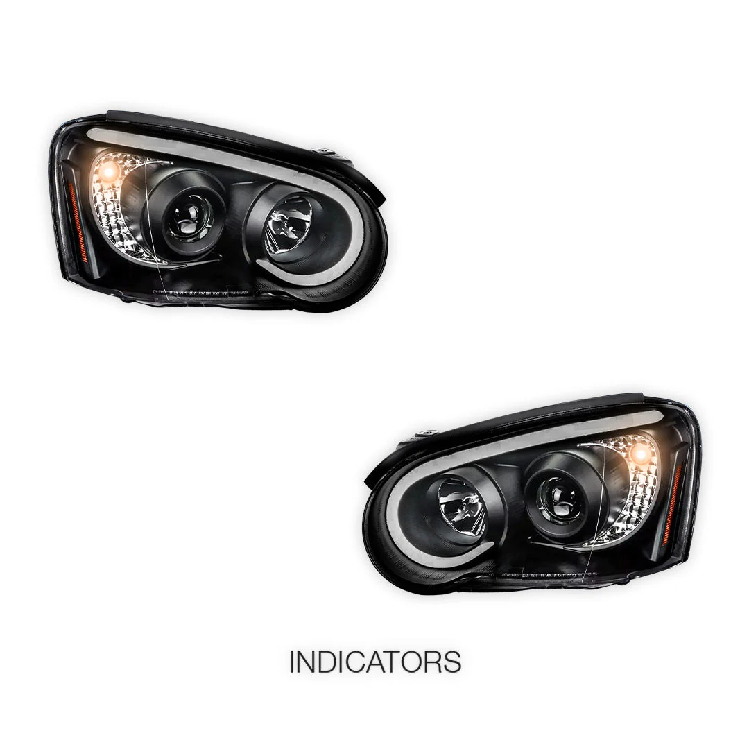 Subaru Impreza GD WRX Blob Eye (2003 - 2005) LED Projector Headlights LH + RH - Image 3