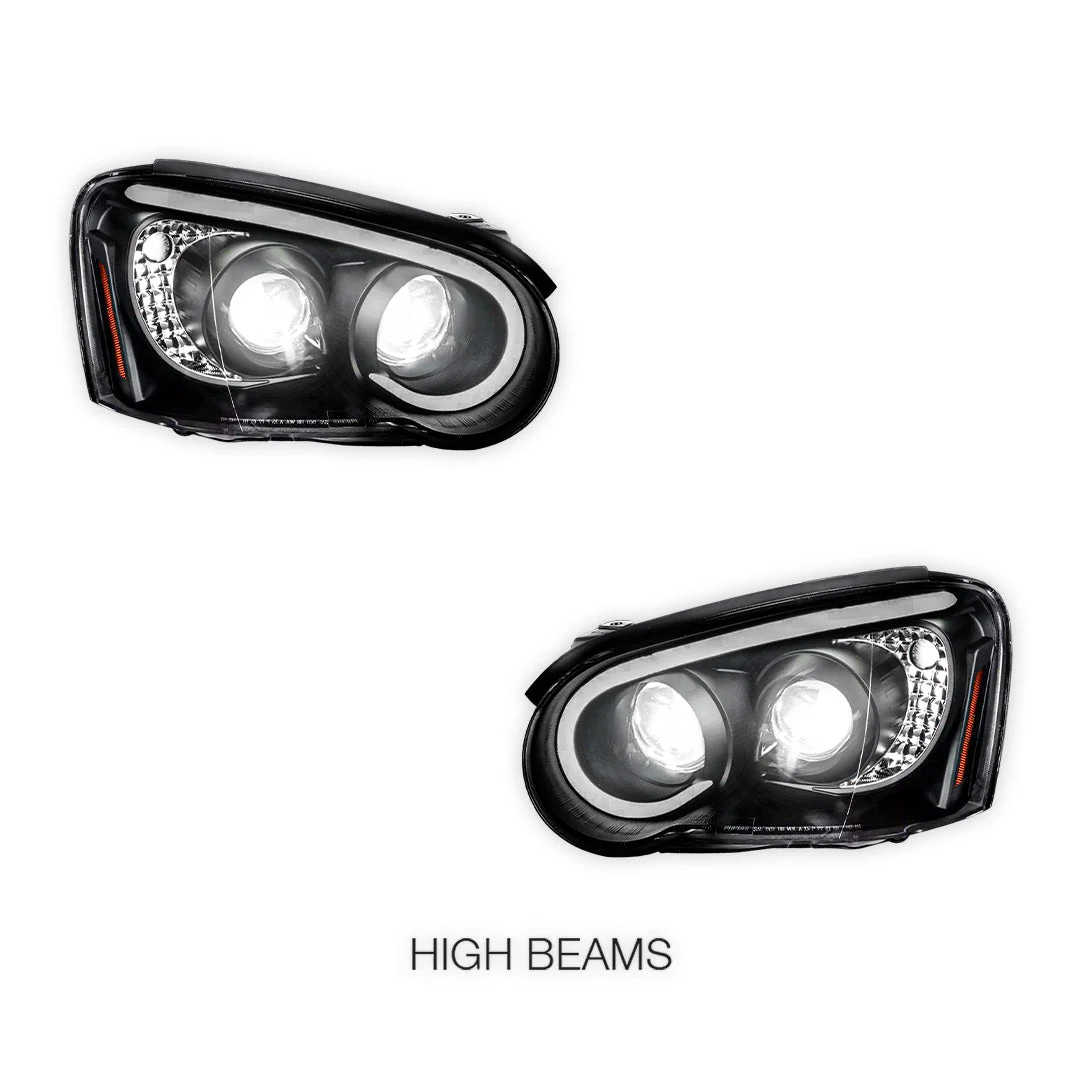 Subaru Impreza GD WRX Blob Eye (2003 - 2005) LED Projector Headlights LH + RH - Image 4