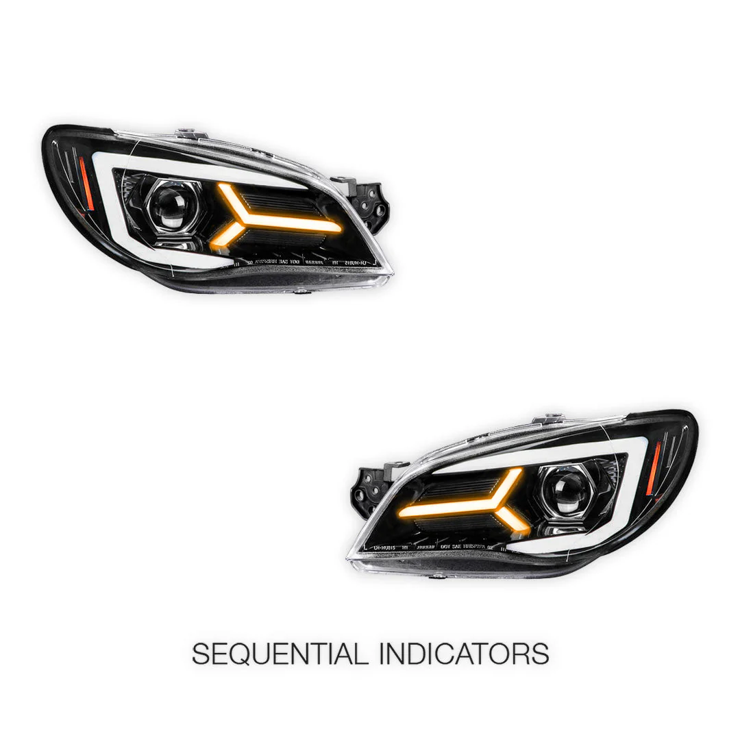 Subaru Impreza GD WRX Hawk Eye (2006 - 2007) Sequential Projector Headlights LH + RH - Image 3