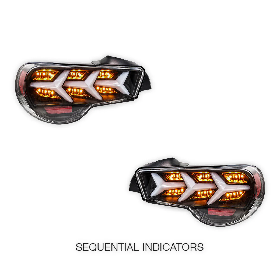Toyota 86 GT86 (2012 - 2020) Lambo Style Sequential Smoked Tail Lights LH + RH - Image 3